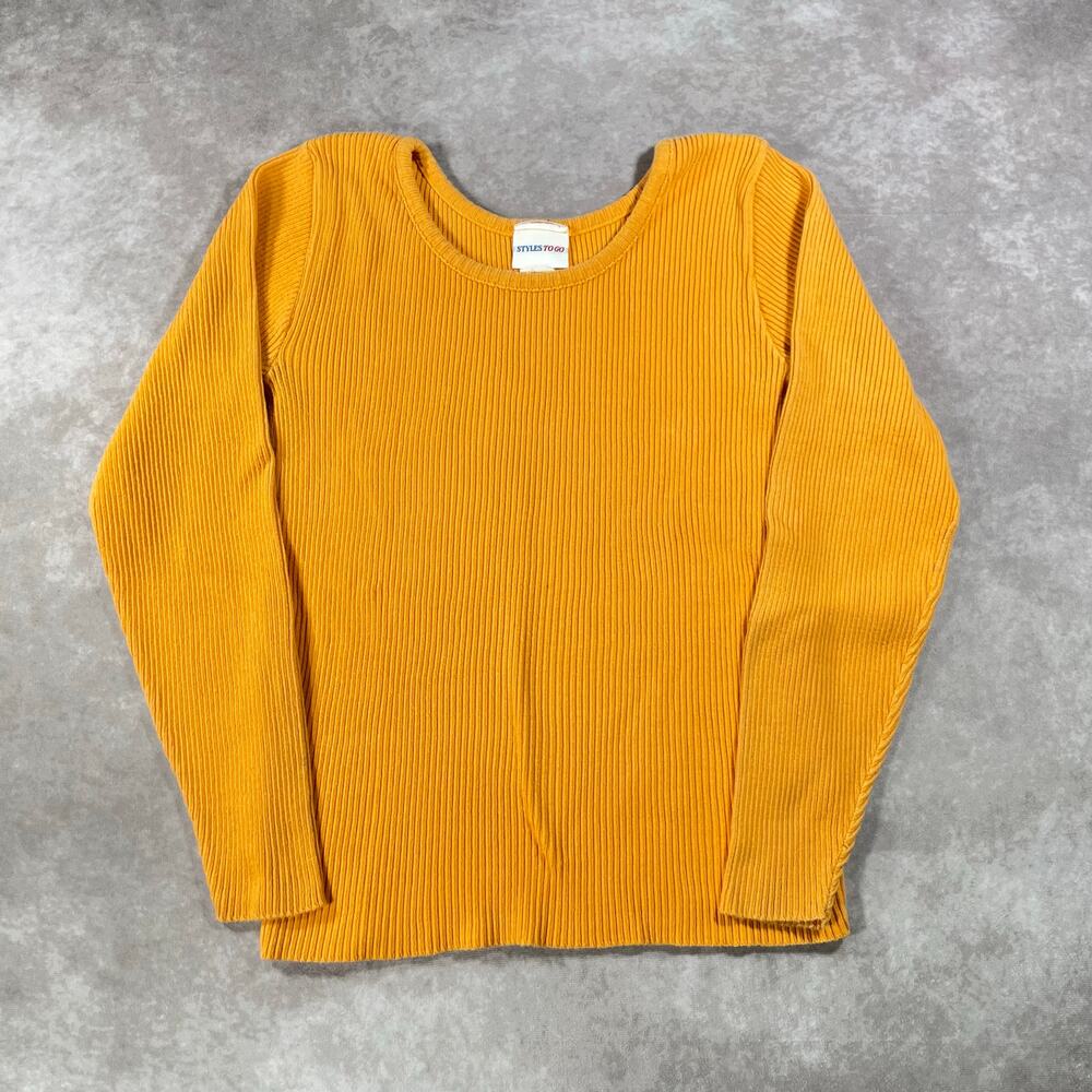 Vintage Women’s Styles To Go Orange Long Sleeve Blouse